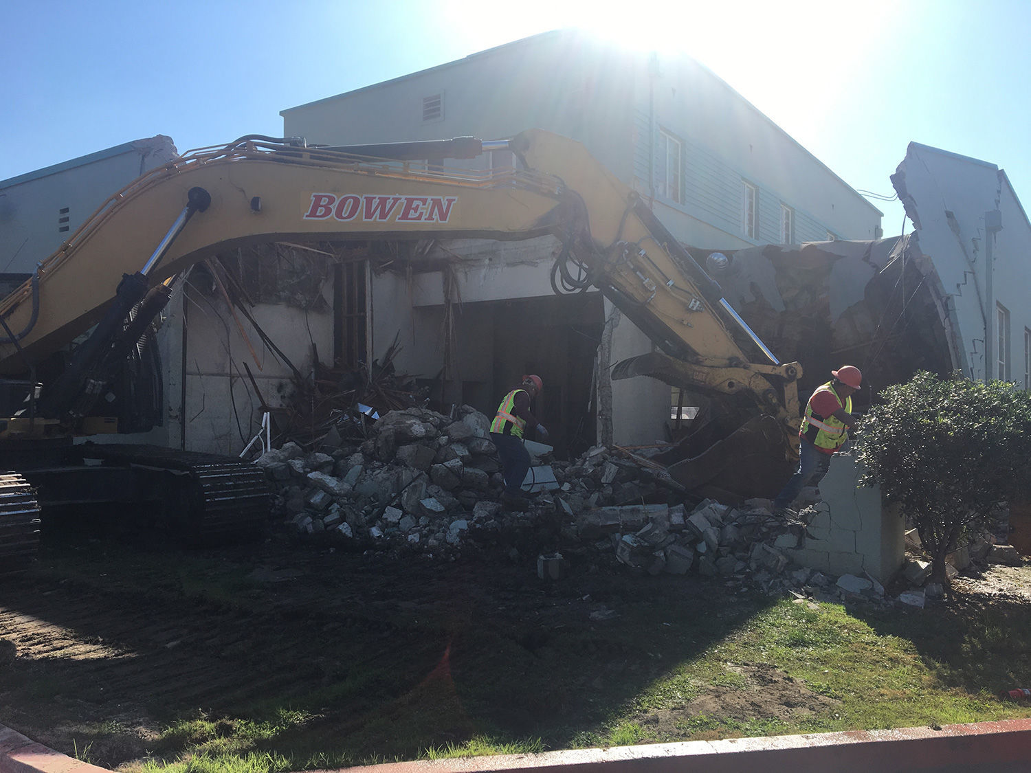 Old fire station demolition